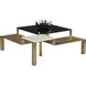 Saber 48 X 48 inch Black / Champagne Gold Coffee Table